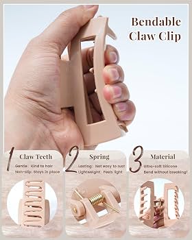 Soft Silicone Hair Claw Clip
