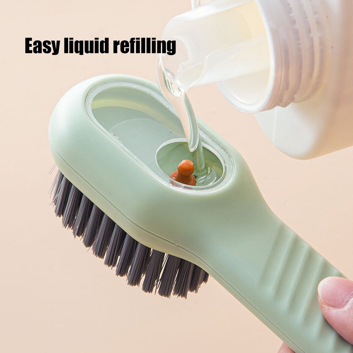 liquid adding soft fur cleaning brush