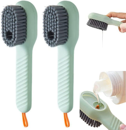 liquid adding soft fur cleaning brush